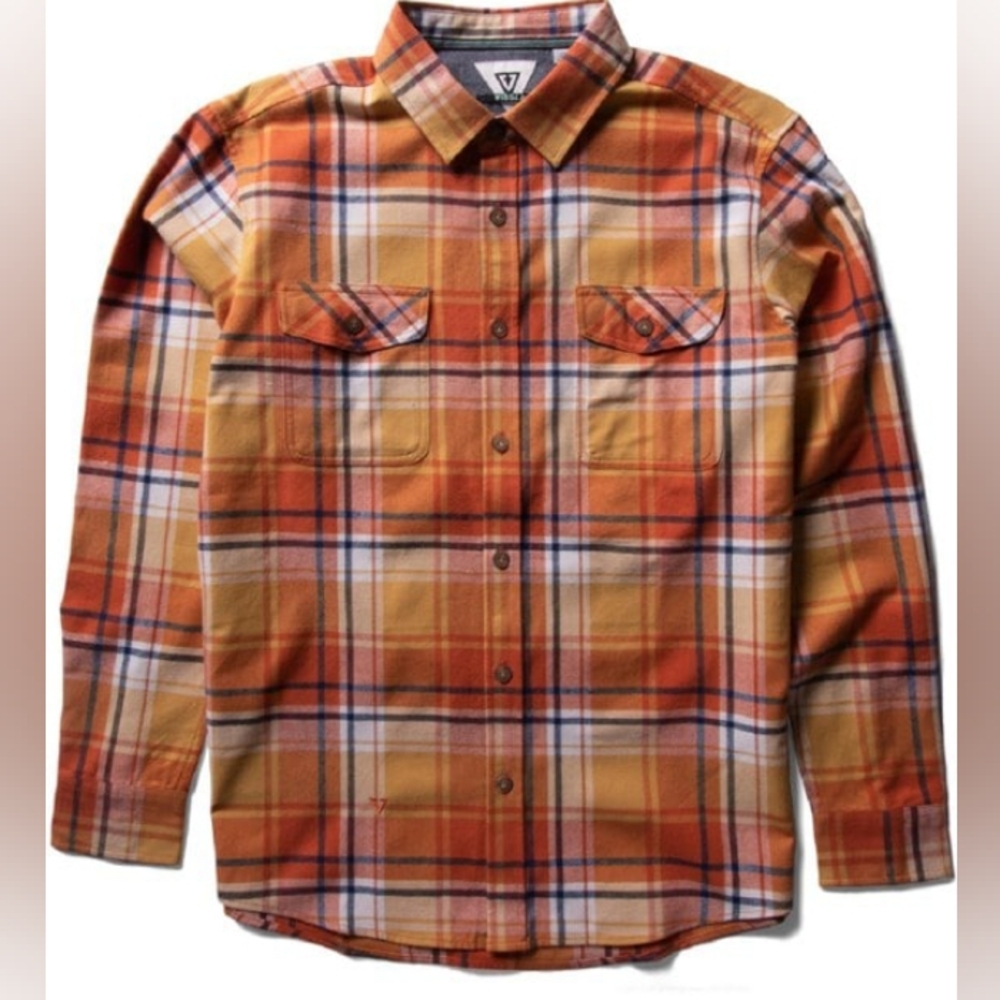 VISSLA NWT Central Coast LS FLANNEL size Large